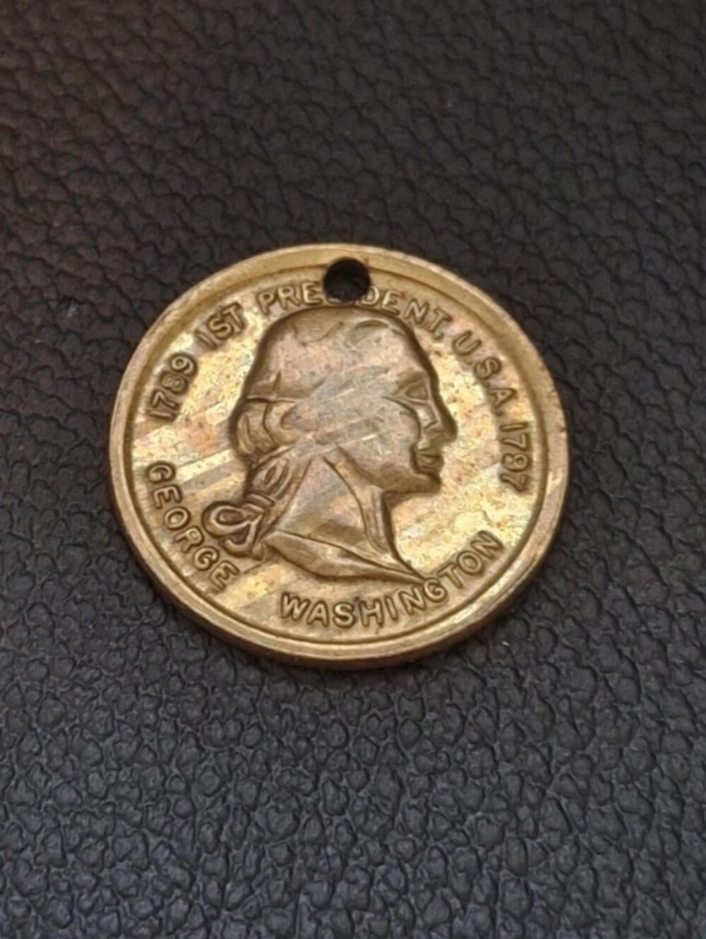 1789 USA 1ST PRESIDENT USA 1797 GEORGE WASHINGTON  MEDAL TOKEN-38MM